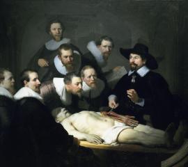 レンブラント・ファン・レイン：テュルプ博士の解剖学講義-無料壁紙