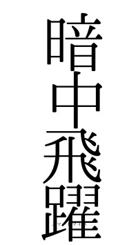 暗中飛躍（フォント0）