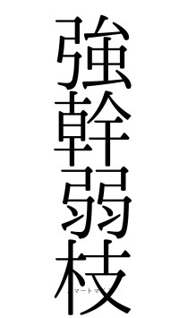 強幹弱枝（フォント0）