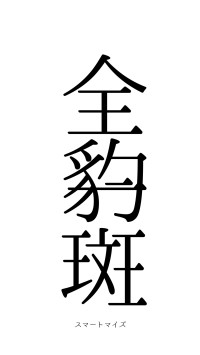 全豹一斑（フォント0）