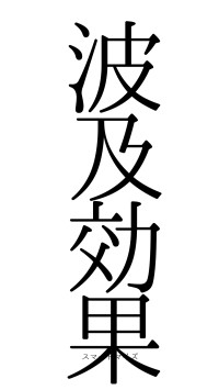 波及効果（フォント0）