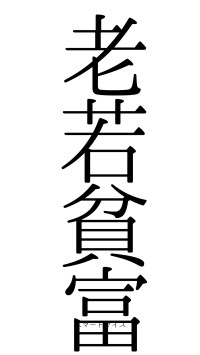 老若貧富（フォント0）