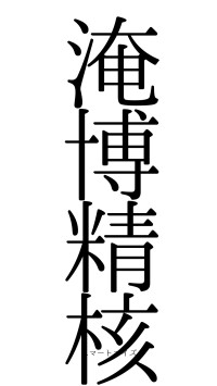 淹博精核（フォント0）