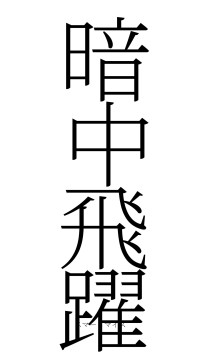 暗中飛躍（フォント2）