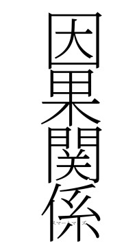 因果関係（フォント2）