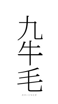九牛一毛（フォント2）