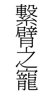 繋臂之寵（フォント2）