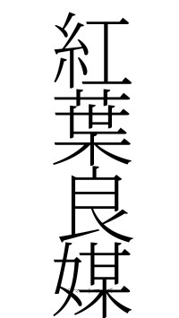 紅葉良媒（フォント2）