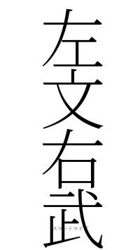 左文右武（フォント2）