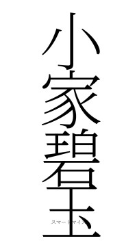 小家碧玉（フォント2）