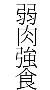 弱肉強食（フォント2）