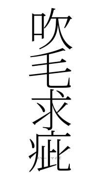 吹毛求疵（フォント2）