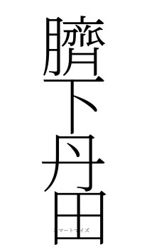 臍下丹田（フォント2）