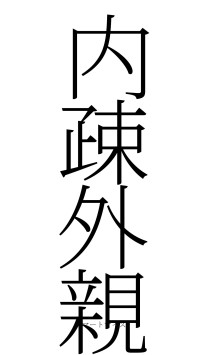 内疎外親（フォント2）