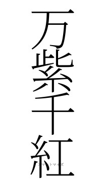 万紫千紅（フォント2）