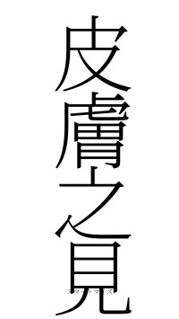 皮膚之見（フォント2）