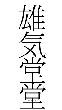 雄気堂堂（フォント2）