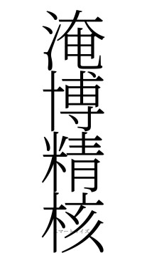 淹博精核（フォント2）