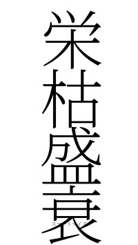 栄枯盛衰（フォント2）