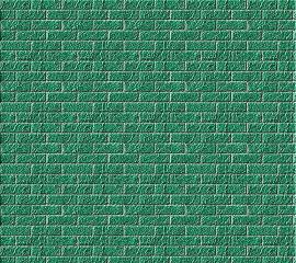 緑色のレンガ柄-無料壁紙