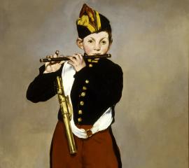 エドゥアール・マネ：笛を吹く少年-無料壁紙
