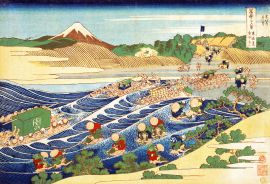 葛飾北斎：東海道金谷ノ不二