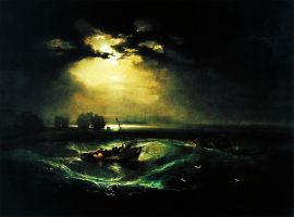 「海の上の漁師-Fishermen at Sea」ジョゼフ・マロード・ウィリアム・ターナー-無料壁紙