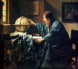 フェルメール：天文学者-無料壁紙