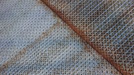 錆びた縞鋼板（チェッカープレート）-無料壁紙