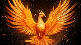 金色の鳳凰-無料壁紙