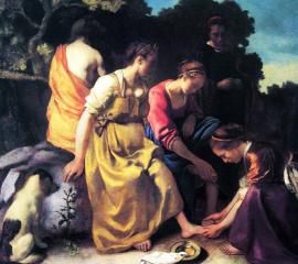 フェルメール：ディアナとニンフたち