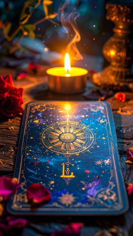 神秘的に配置されたタロットカードの象徴的な絵柄07