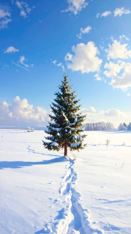 雪原のクリスマスツリー04