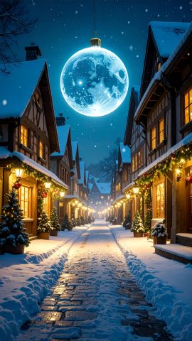 クリスマスの夜、町全体がキラキラと輝くファンタジーの世界03