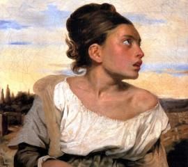 ウジェーヌ・ドラクロワ：墓場の少女