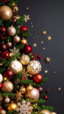 煌めくクリスマスツリー