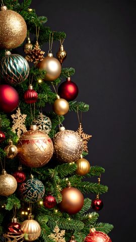 クリスマス装飾で彩る室内