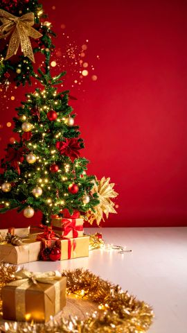 明るい冬のクリスマスシーズン