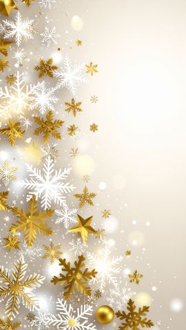 金色の雪結晶オーナメント