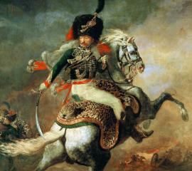 テオドール・ジェリコー：突撃する近衛猟騎兵士官