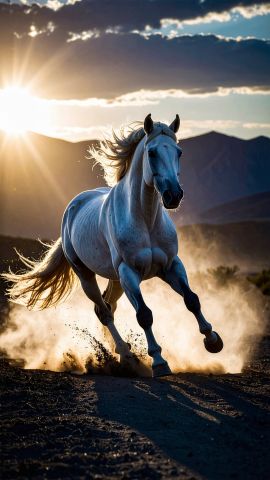 2026年午年｜駆ける白馬と初日の出の縁起お正月画像#02