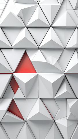 輝くつなぎ目の白赤ポリゴン背景