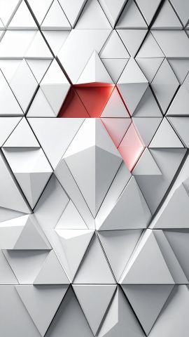 光で結ばれた白赤ポリゴンテクスチャ