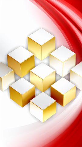 紅白＋金をアクセントにした抽象背景02