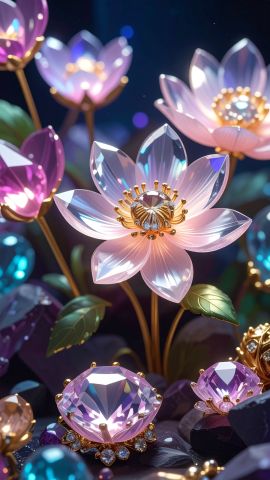 輝きに包まれる水晶の花02