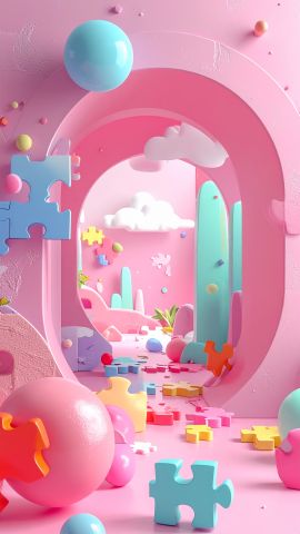 カラフルに広がるやさしい形