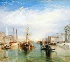 ジョゼフ・マロード・ウィリアム・ターナー：ヴェネツィア、サンタ・マリア・デッラ・サルーテ聖堂の前廊から望む-無料壁紙