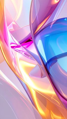 透明感あふれる3Dガラスアート-無料壁紙