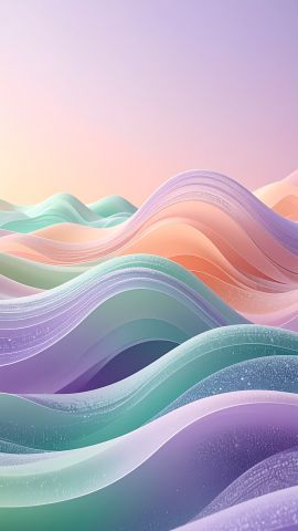 パステル・ウェーブ・レイヤーズ-無料壁紙