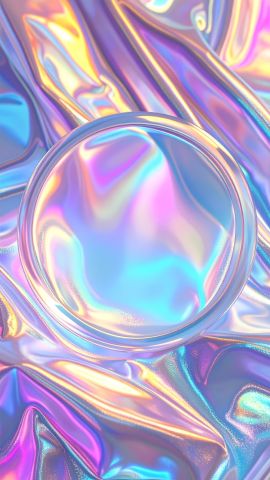 ホログラム・サークル・アブストラクト-無料壁紙